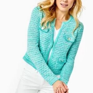 Lilly Pulitzer Aqua Blue Cardigan